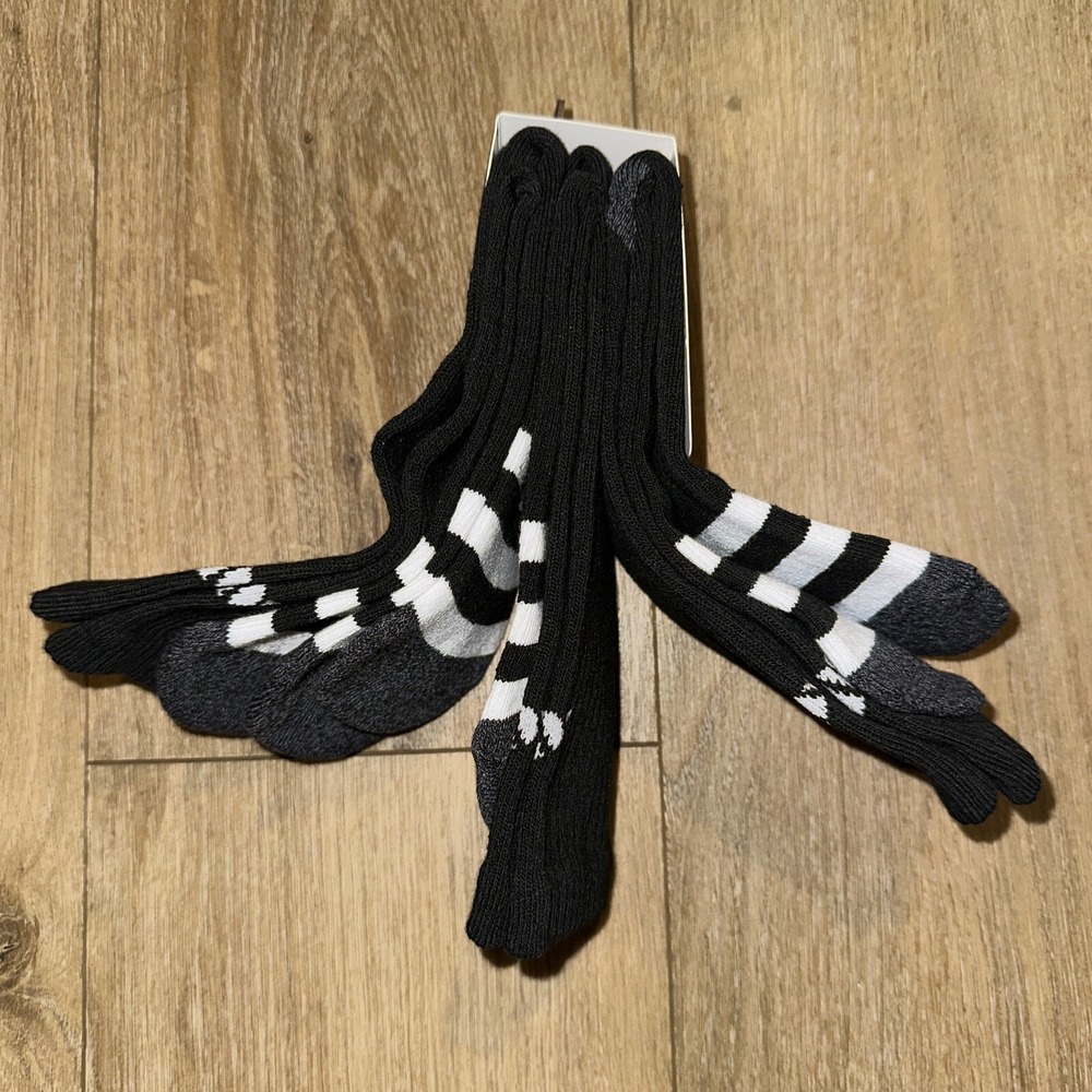 ADIDAS Mens Socks Crew Aeroready Drying 3 Pair Shoe Size 6-12 Black - Picture 2 of 4